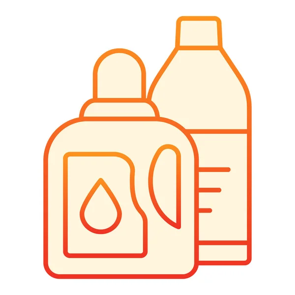Detergente de lavagem ícone plana. Ícones vermelhos recipiente detergente em estilo moderno plana. Lavanderia design estilo gradiente líquido, projetado para web e app. Eps 10 . — Vetor de Stock