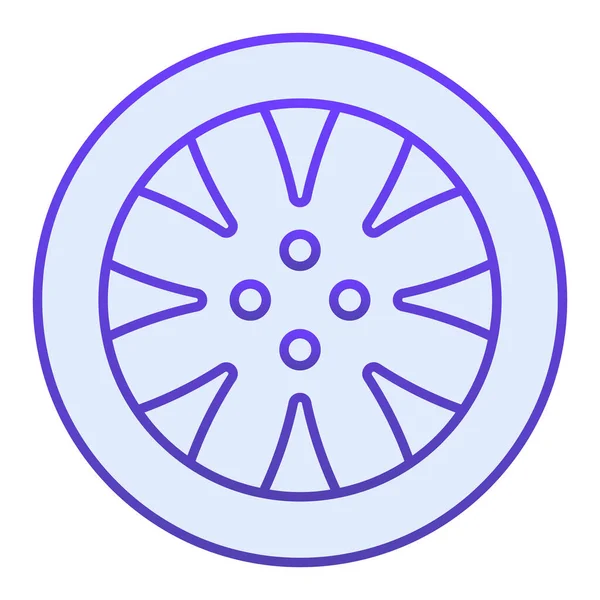 Lastik yassı ikon. Moda olan düz stil mavi renkli otomobil tekerleği simgeleri. Araba parçası gradyan stil tasarımı, web ve uygulama için tasarlanmış. Eps 10.