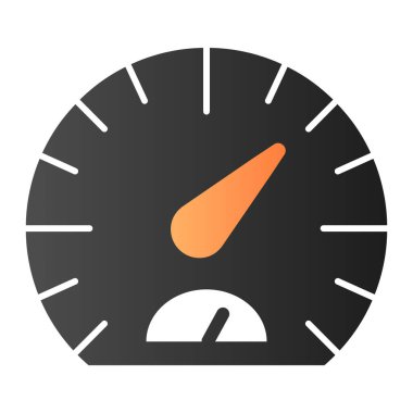 Hız göstergesi düz simgesi. Düz moda takometre renk simgeleri. Araba gösterge paneli gradyan tasarımı, web ve uygulama için tasarlanmış. Eps 10.