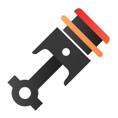 Motor pistonu düz simgesi. Otomatik piston renk simgeleri modada düz. Araba parçası gradyan stil tasarımı, web ve uygulama için tasarlanmış. Eps 10.