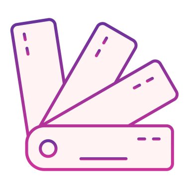 Pantone palet düz simgesi. Renkli menekşe simgeleri düz moda. Renk kumaşı gradyan tasarımı, web ve uygulama için tasarlandı. Eps 10.