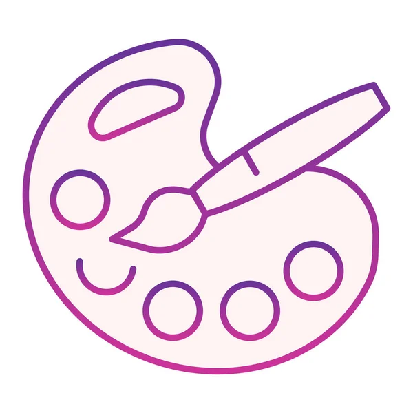 Måla borsten med palett platt ikon. Konst violetta ikoner i trendig platt stil. Måla verktyg lutning stil design, utformad för webb och app. Eps 10. — Stock vektor