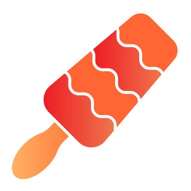 Meyveli dondurma ikonu. Düz moda tatlı yemek renkleri simgeleri. Donmuş tatlı gradyan tasarımı, web ve uygulama için tasarlanmış. Eps 10.