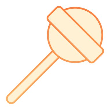 Çubuk ikonun üzerinde lolipop. Düz moda tatlı portakal ikonları. Şeker çubuğu gradyan tasarımı, web ve uygulama için tasarlanmış. Eps 10.