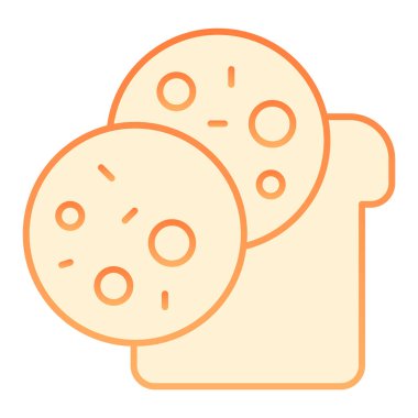 Sandviç yassı simgesi. Düz moda abur cubur ikonları. Ekmek ve sosis gradyan tasarımı, web ve uygulama için tasarlanmış. Eps 10.