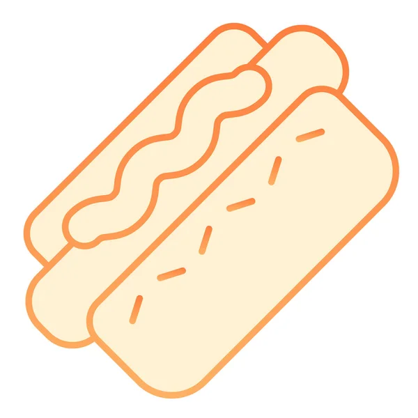 Значок плоского хот-дога. Уличная еда оранжевые иконы в модном плоском стиле. Дизайн в стиле hot sage, разработанный для веб-сайтов и приложений. Eps 10 . — стоковый вектор