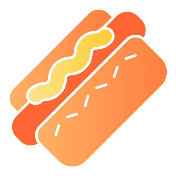 Icône plate hot dog. Street food icônes de couleur dans le style plat à la mode. Design de style gradient de saucisses chaudes, conçu pour le web et l'application. Eps 10 . — Image vectorielle