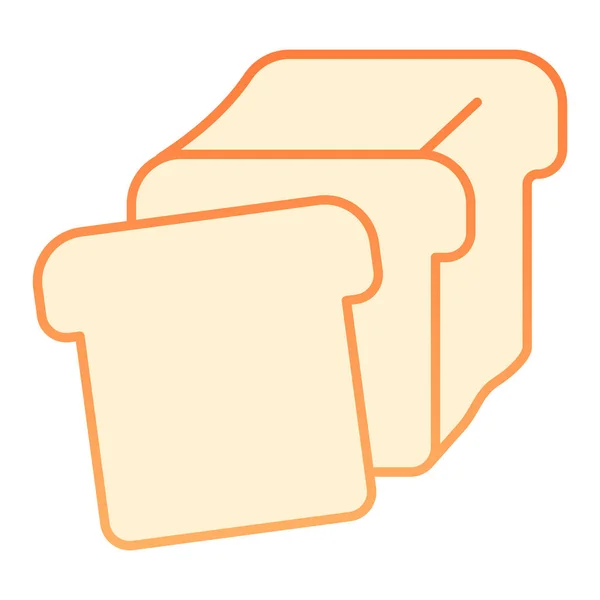 Pan tostado icono plano. Iconos de bollo naranja en estilo plano de moda. Diseño de estilo gradiente de panadería, diseñado para web y aplicación. Eps 10 . — Archivo Imágenes Vectoriales