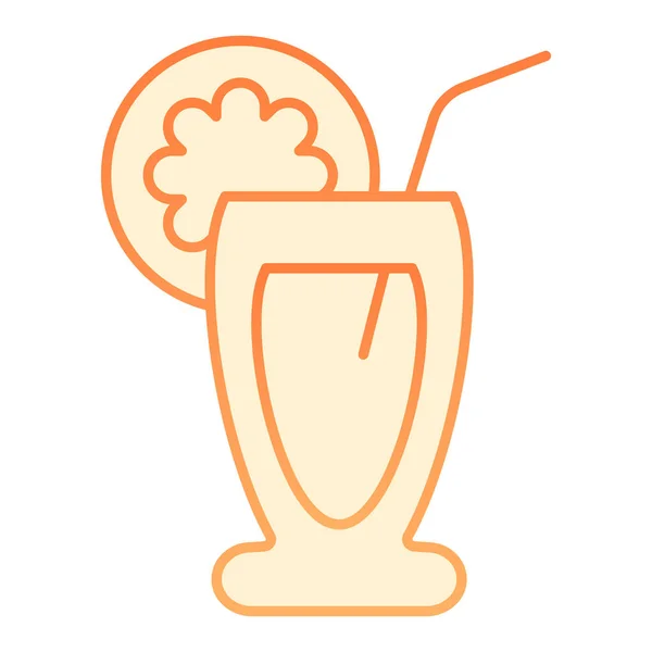 Fruit cocktail flat icon. Drink orange icons in trendy flat style. Tropical beverage gradient style design, designed for web and app. Eps 10. — Stock Vector