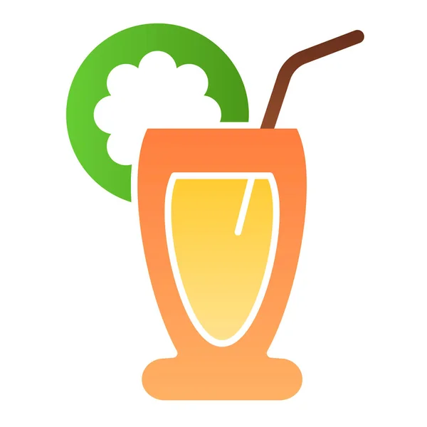 Fruit cocktail flat icon. Drink color icons in trendy flat style. Tropical beverage gradient style design, designed for web and app. Eps 10. — Stock Vector