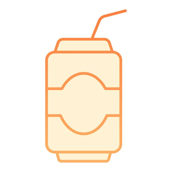 Kann flache Ikone trinken. Soda-Orange-Ikonen im trendigen flachen Stil. Cereal Gradient Design, entworfen für Web und App. Eps 10. — Stockvektor