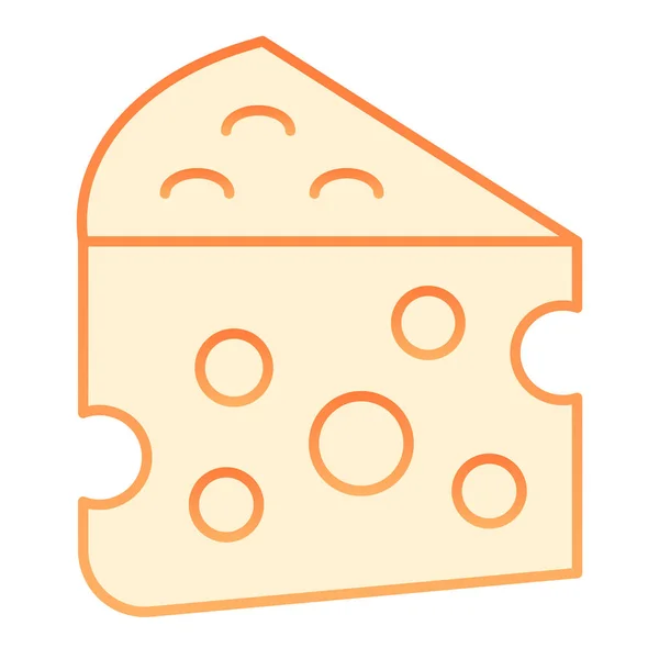 Icono plano de queso. Iconos de la comida de leche naranja en el estilo plano de moda. Diseño de estilo gradiente Cheddar, diseñado para web y aplicación. Eps 10 . — Archivo Imágenes Vectoriales