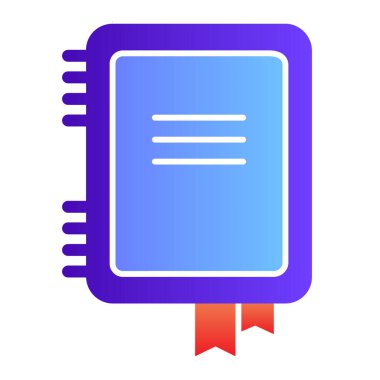 Not defteri düz simgesi. Düz moda nota renk simgeleri. Not gradyan stil tasarımı, web ve uygulama için tasarlandı. Eps 10.