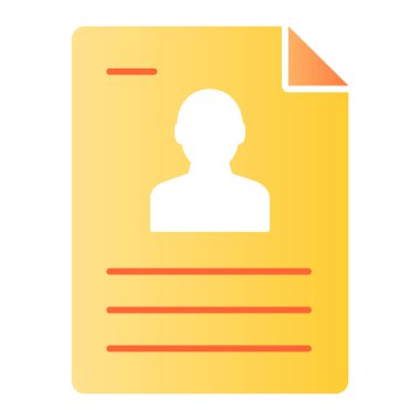 Kişisel belge düz simgesi. Moda düz stil kağıt renk simgelerini tanımla. Sayfa gradyan tasarımı, web ve uygulama için tasarlandı. Eps 10.