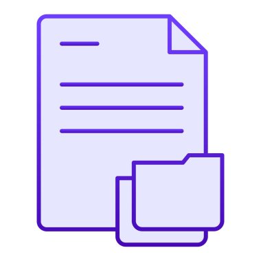 Dizin düz simgesine sahip belge. Dizin mavisi simgelerdeki kağıtlar düz moda. Ağ ve uygulama için tasarlanmış gradyan stil tasarımını listeler. Eps 10.