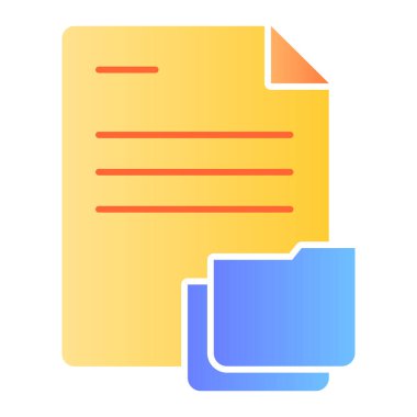 Dizin düz simgesine sahip belge. Dizin rengi simgelerindeki kağıtlar modayı takip ediyor. Ağ ve uygulama için tasarlanmış gradyan stil tasarımını listeler. Eps 10.