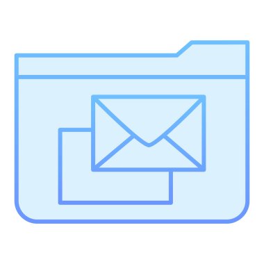 Zarf düz simgesi olan dizin. Posta mavi simgeleri için düz moda dizin. Bilgisayar dizini gradyan tasarımı, web ve uygulama için tasarlandı. Eps 10.