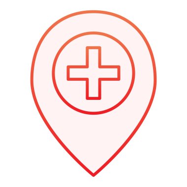 Konum düz simgesi ekle. Harita iğnesi ve ayrıca düz moda kırmızı simgeler. Yönlendirme gradyan tasarımı, web ve uygulama için tasarlandı. Eps 10.