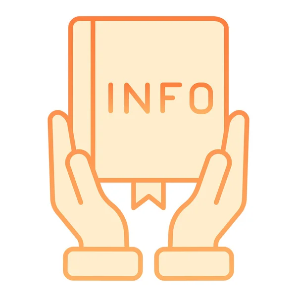 Libro con icono plano de información. Libro informativo iconos naranja en estilo plano de moda. Diseño de estilo de degradado de libro de texto, diseñado para web y aplicación. Eps 10 . — Vector de stock
