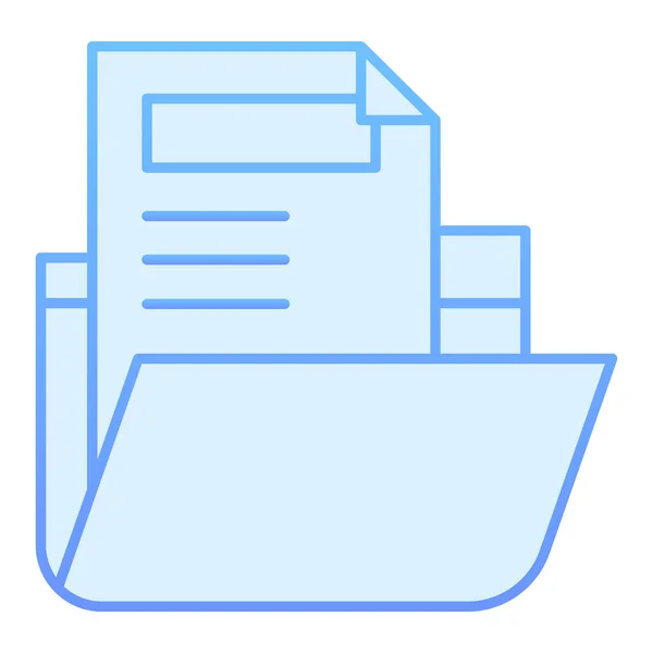 ファイルフラットアイコンを持つフォルダ。流行のフラットスタイルでフォルダ青のアイコンをアーカイブします。Webとアプリ用に設計されたコンピュータフォルダのグラデーションスタイルのデザイン。Eps 10. — ストックベクタ