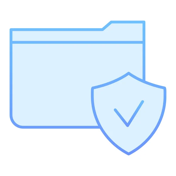Folder met vinkje vlakke pictogram. Blauwe iconen in trendy platte stijl. Gecontroleerde map gradiënt stijl ontwerp, ontworpen voor web en app. Eps 10. — Stockvector