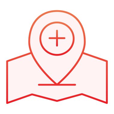 Konum pin düz simgesi ekle. GPS kırmızı simgeleri düz moda olarak iğneledi. Harita işaretleyici ve gradyan stil tasarımı, web ve uygulama için tasarlandı. Eps 10.