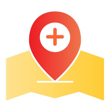 Konum pin düz simgesi ekle. GPS renk simgeleri modaya uygun düz stil. Harita işaretleyici ve gradyan stil tasarımı, web ve uygulama için tasarlandı. Eps 10.