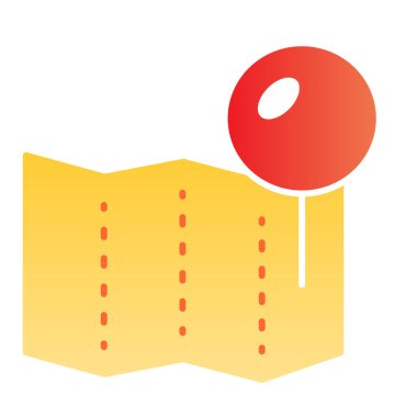 Haritadaki konum kodu düz simge. Kağıt pin renk simgeleri modaya uygun düz stil. Ağ ve uygulama için tasarlanmış pin gradyan stil tasarımına bas. Eps 10.