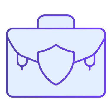 Avukat portföyü düz simge. Düz moda evrak çantası mavi simgeleri. Bavul gradyan tasarımı, web ve uygulama için tasarlandı. Eps 10.