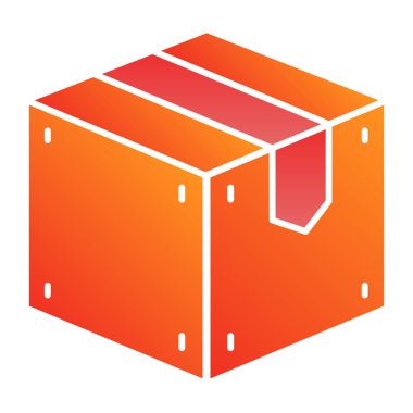 Tahta kutu düz ikon. Kargo renk simgeleri modaya uygun düz stil. Depolama gradyan tasarımı, web ve uygulama için tasarlandı. Eps 10.