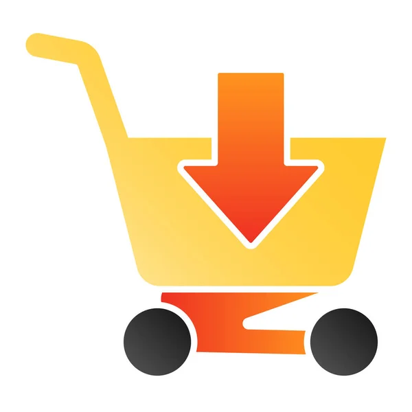 Añadir al carrito icono plano. Carro de mercado iconos de color en el estilo plano de moda. Diseño de estilo de carro y gradiente de flecha, diseñado para web y aplicación. Eps 10 . — Vector de stock