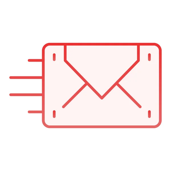 Envelope sending flat icon. Mail red icons in trendy flat style. Letter gradient style design, designed for web and app. Eps 10. — Stock Vector