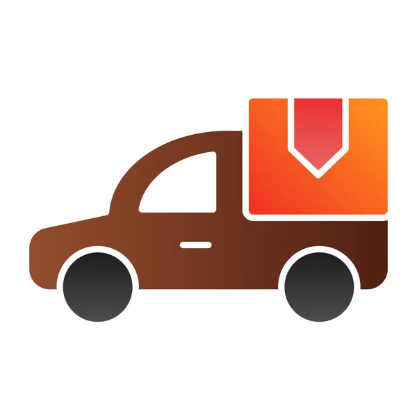 Icône plate de voiture de livraison. Icônes de couleur camion de livraison dans le style plat à la mode. Van avec design de style dégradé de boîte, conçu pour le web et l'application. Eps 10 . — Image vectorielle