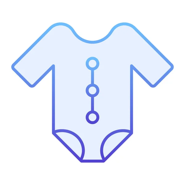 Icona piatta di pagliaccetto. Abito neonato icone blu in stile piatto alla moda. Disegno in stile gradiente di abbigliamento per bambini, progettato per web e app. Eps 10 . — Vettoriale Stock
