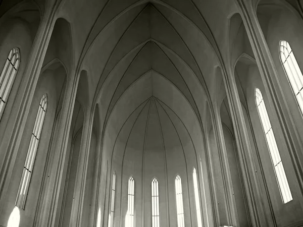 Detail of Interior of Hallgrimskirkja Cathedral, the Lutheran - — Stock Photo, Image