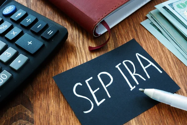 Writing note shows the text Sep ira — Stock Photo, Image