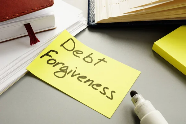 Business photo shows hand written text debt forgiveness — Stock Photo, Image