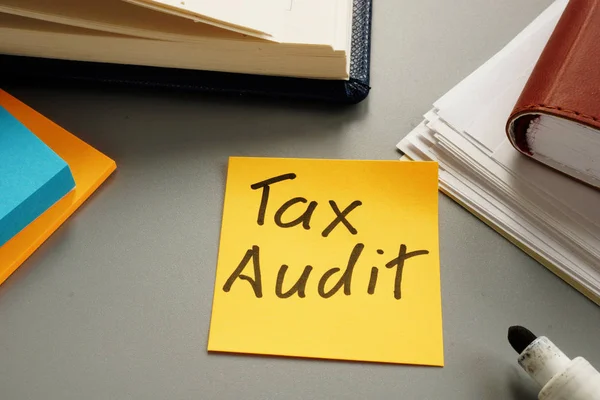 Conceptual hand written text showing Tax audit — Stock Photo, Image