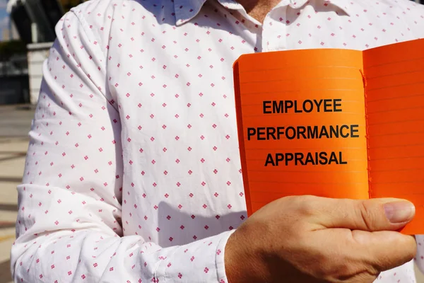 Business photo shows printed text employee performance appraisal
