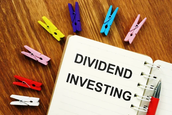 Conceptual photo showing printed text Dividend Investing