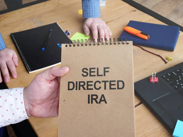 Business Photo Shows Hand Written Text Self Directed Ira — Stock Photo, Image