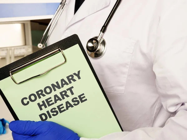 Writing Note Shows Text Coronary Heart Disease — Stock Photo, Image