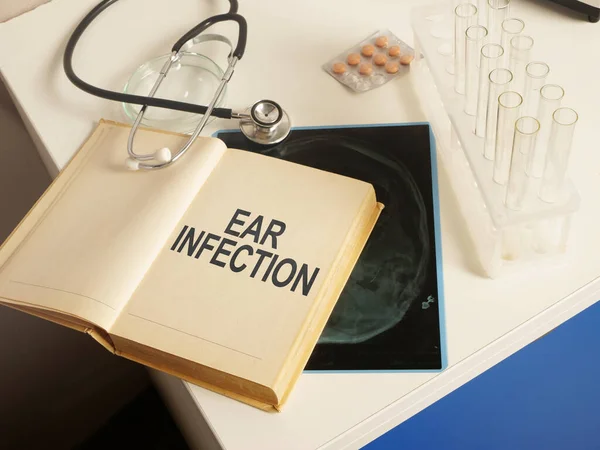 Conceptual photo showing printed text Ear infection