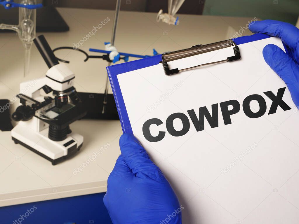 Conceptual photo showing printed text Cowpox