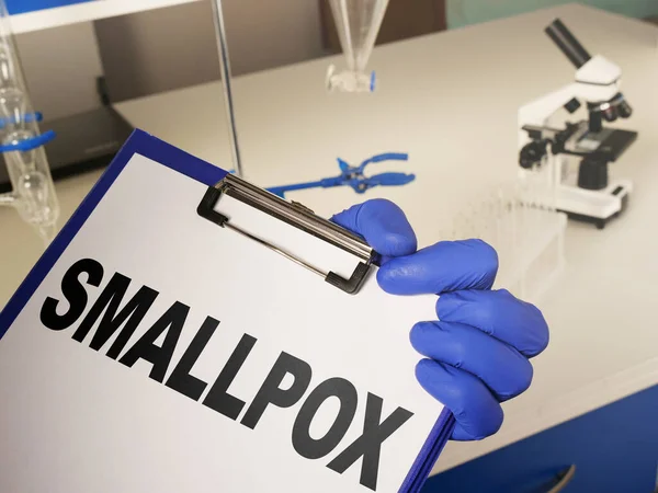Медичні Фото Показують Друкований Текст Smallpox — стокове фото