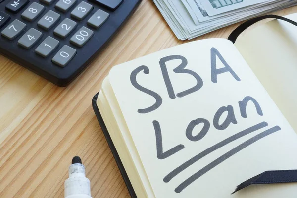SBA kredisini gösteren kavramsal el yazısı metni