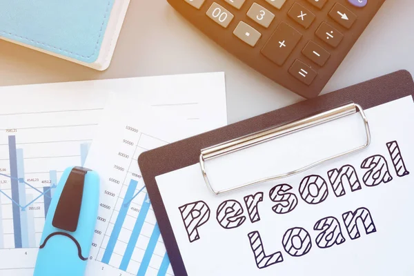 Personal Loan is shown on the conceptual business photo