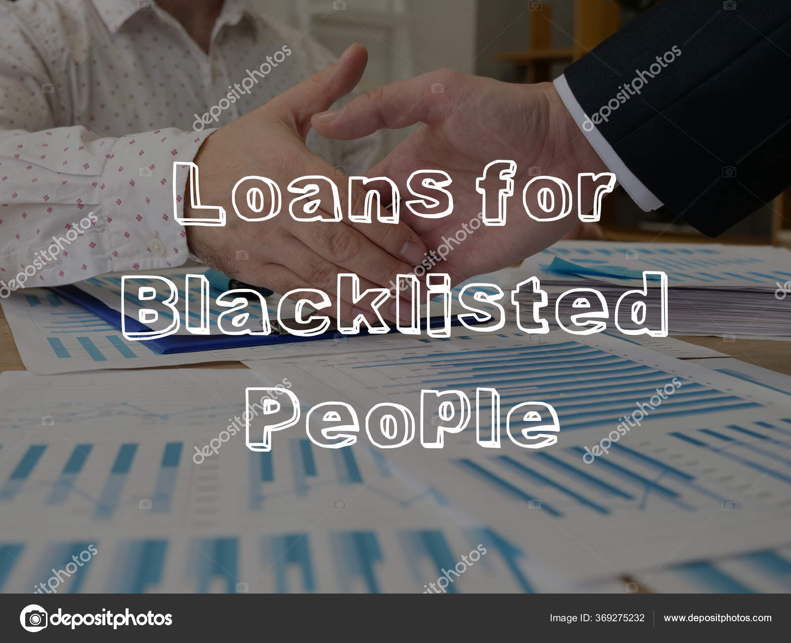 Loans Blacklisted People Shown Business Photo Stock Photo by