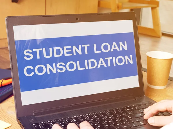 Student Loan Consolidation is shown on the conceptual business photo