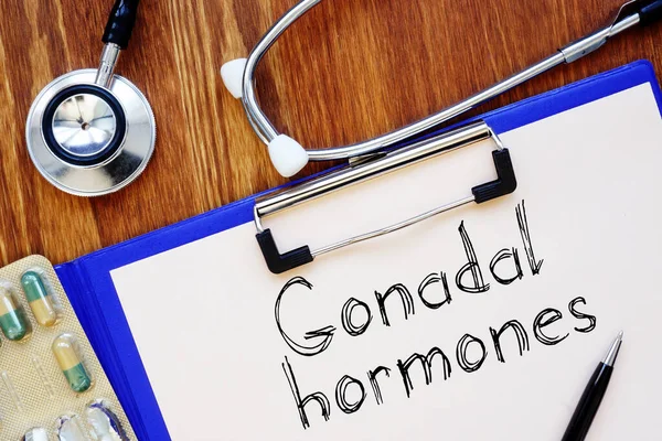 Las Hormonas Gonadales Muestran Foto Médica Conceptual — Foto de Stock